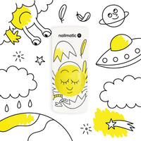 Nailmatic Kids Titi Neon Yellow Glitter Water-Based Nail Polish - Parkette.