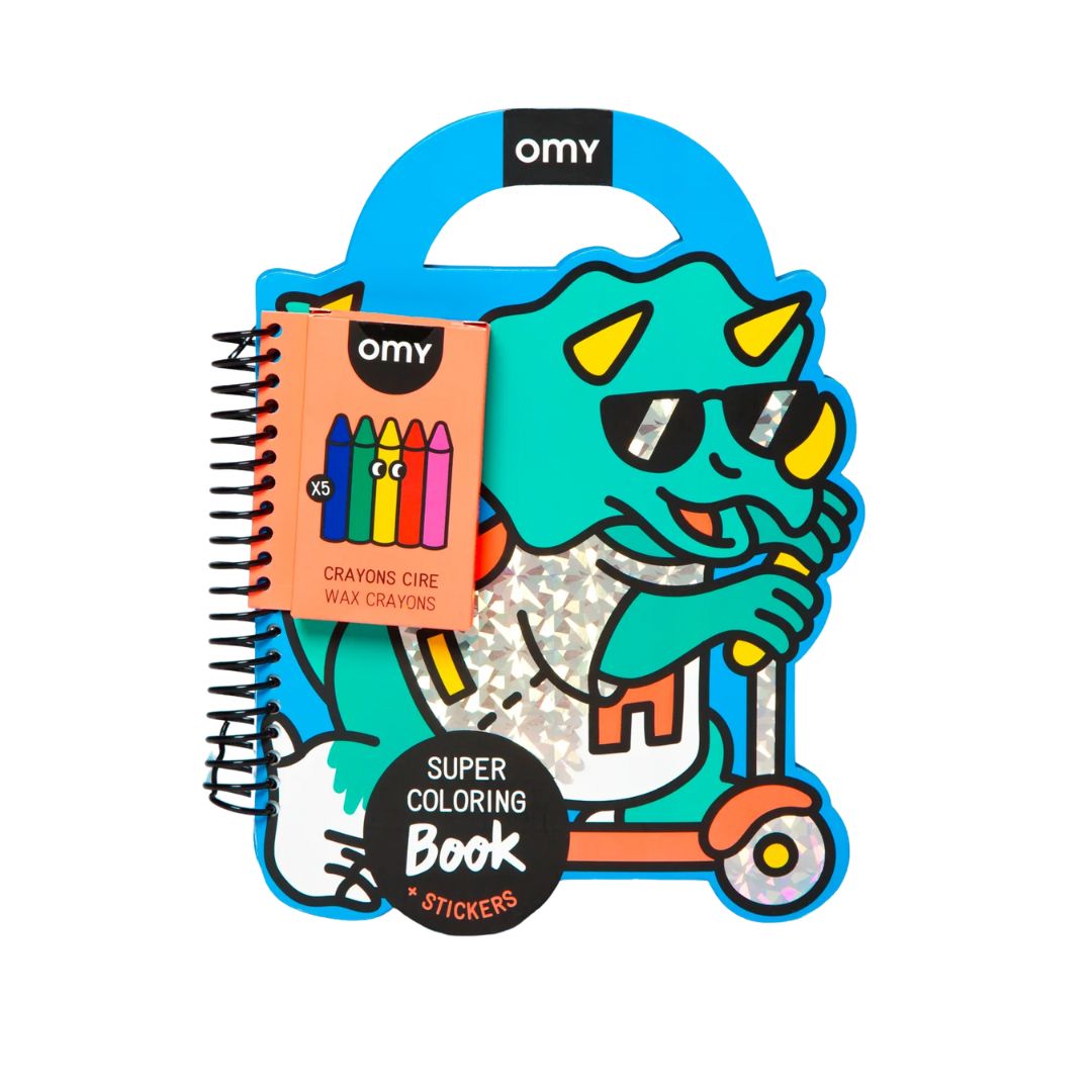 OMY Dino Super Coloring & Sticker Book - Parkette.