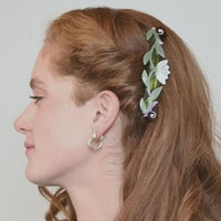 Brocéliande French Barrette With Lotus Flowers and Snails