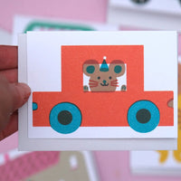 Red Mini Car Card