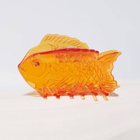 Sea Bream Clear Orange Acetate Ocean Fish Hair Claw Clip - Parkette.