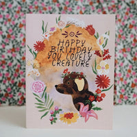 Lovely Creature Birthday Card