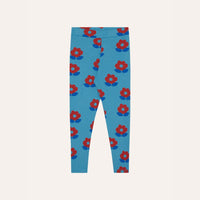 Big Flowers Blue Leggings - Parkette.