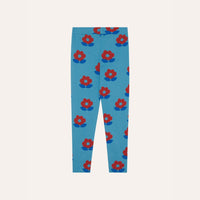Big Flowers Blue Leggings - Parkette.