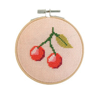 Cherry Cross Stitch Kit for Beginners