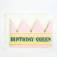 Birthday Queen Party Hat Card - Parkette.