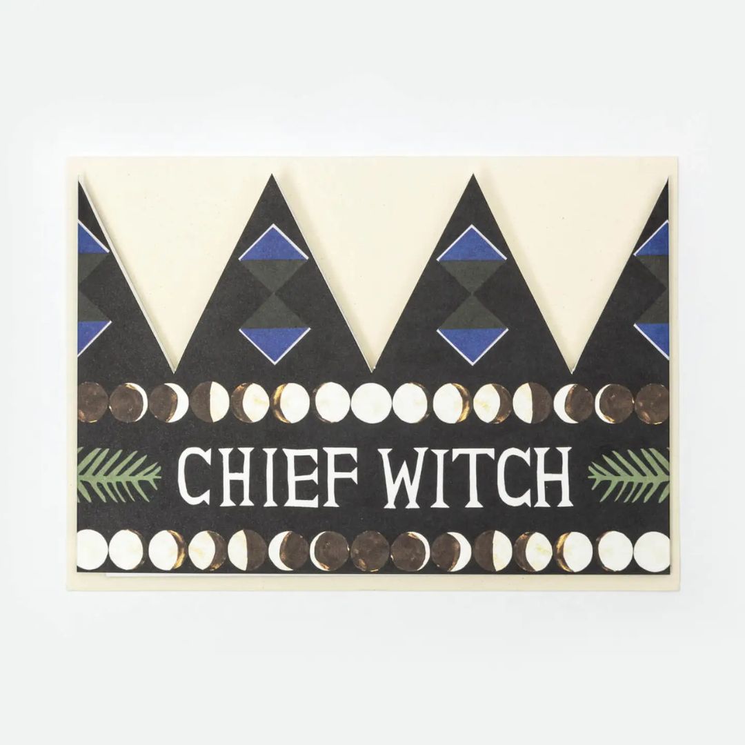 Chief Witch Party Hat Card - Parkette.