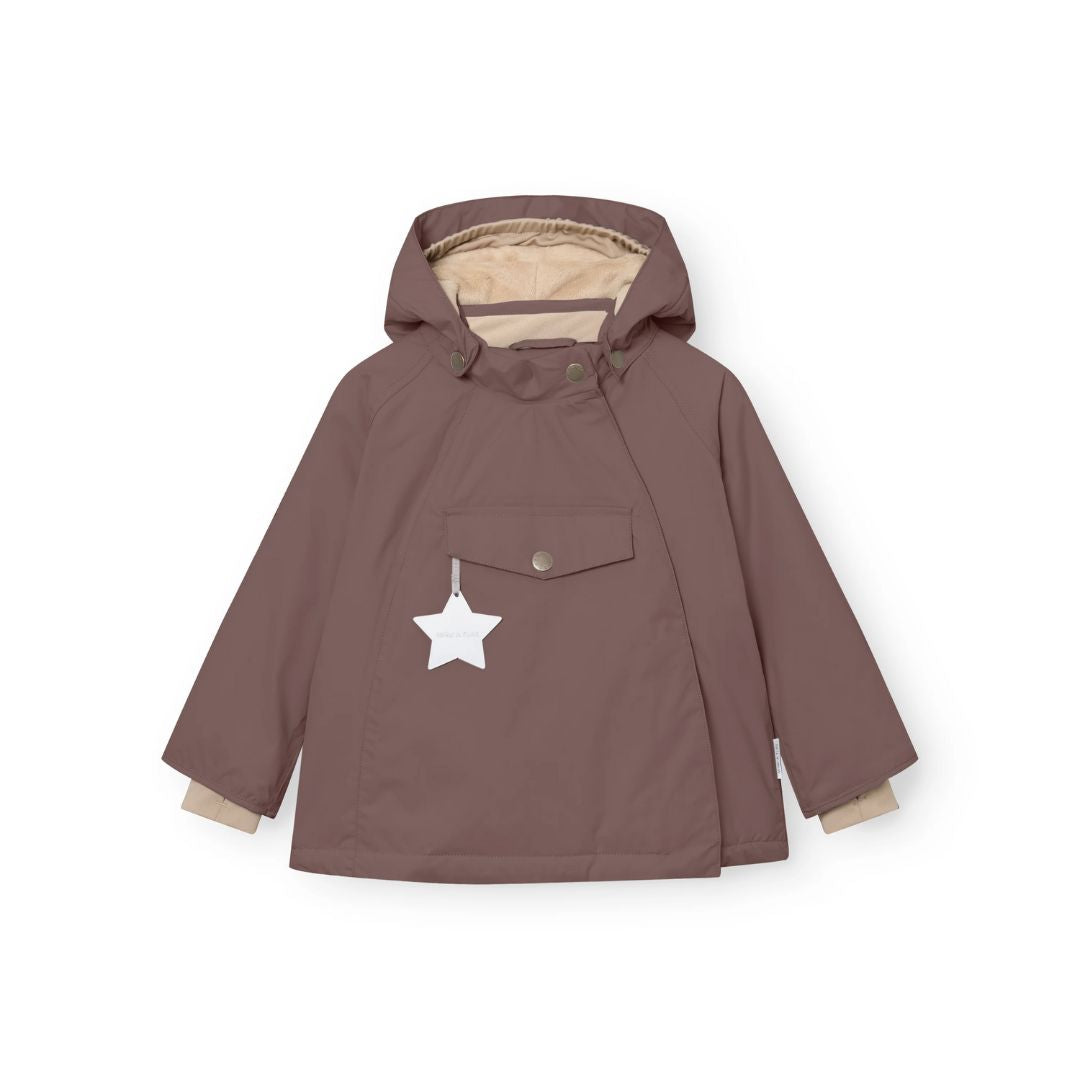 Matwang Fleece Lined Winter Jacket - Peppercorn Plum - Parkette.