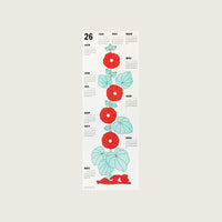 Papier Mobile Hollyhock 2026 Riso Print Calendar