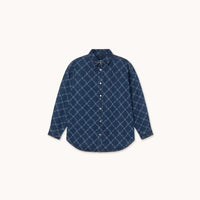 Flowers Grid Denim Shirt