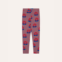 Big Flowers Purple Leggings - Parkette.