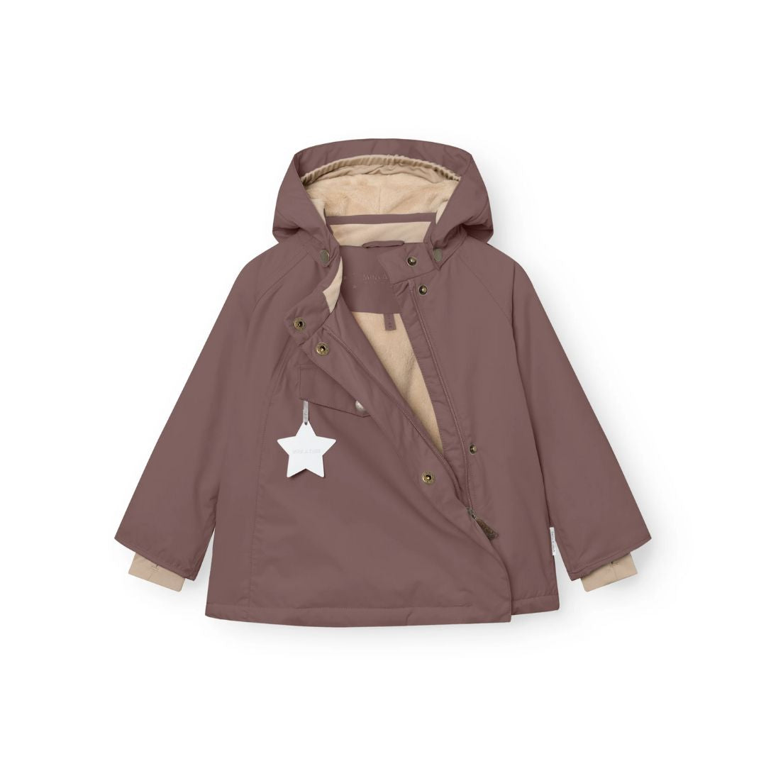 Matwang Fleece Lined Winter Jacket - Peppercorn Plum - Parkette.