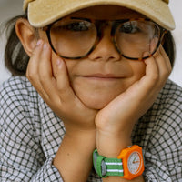 Mini Kyomo x Taxi Brousse Circus Watch in Denim and Green