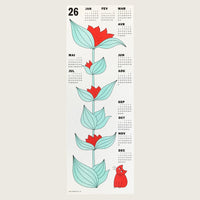 Papier Mobile Gentian 2026 Riso Print Calendar