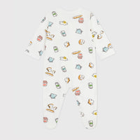 Breakfast Cotton Baby Sleepsuit - Parkette.