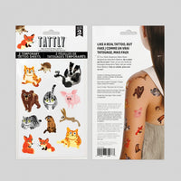 Furry Friends Temporary Tattoo Sheet - Parkette.