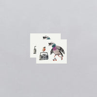 Skatin’ City Pigeon Temporary Tattoo Pair - Parkette.