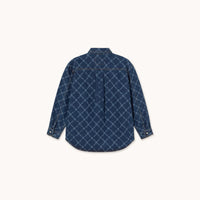 Flowers Grid Denim Shirt