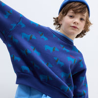 Blue Dog All Over Sweatshirt - Parkette.