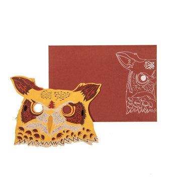 Owl Mask Greeting Card - Parkette.