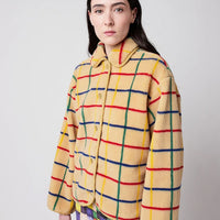 Womens Color Striped Sheepskin Jacket - Parkette.