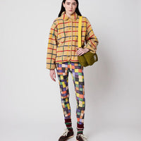 Womens Color Striped Sheepskin Jacket - Parkette.