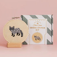 Racoon Cross Stitch Kit for Beginners