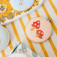 Red Toadstool Cross Stitch Kit for Beginners