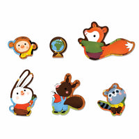 Forest School 25 Piece Floor Puzzle with Shaped Pieces - Parkette.