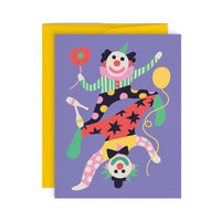 Clowns Greeting Card - Parkette.