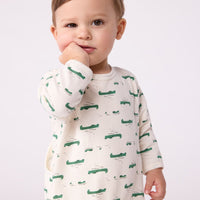Brushed Cotton Crocodile Baby Pajamas - Parkette.