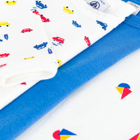 Set of 3 Long Sleeve Cotton Car & Sailboat Bodysuits - Parkette.