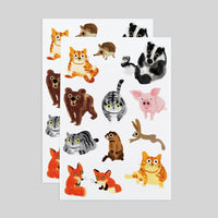 Furry Friends Temporary Tattoo Sheet - Parkette.