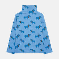 Blue Dog All Over Turtleneck - Parkette.