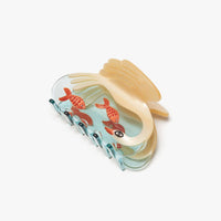 White Swan Hair Claw in Crystal Clear Blue Acetate - Parkette.