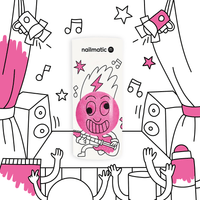 Nailmatic Kids Pinky Neon Pink Glitter Water-Based Nail Polish - Parkette.