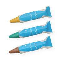 Kitpas Bath Crayons 3 Colors - Turtle (Brown, Green, Yellow) - Parkette.