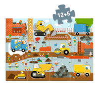Construction Site Giant Puzzle (12 pcs + 5 pcs) - Parkette.