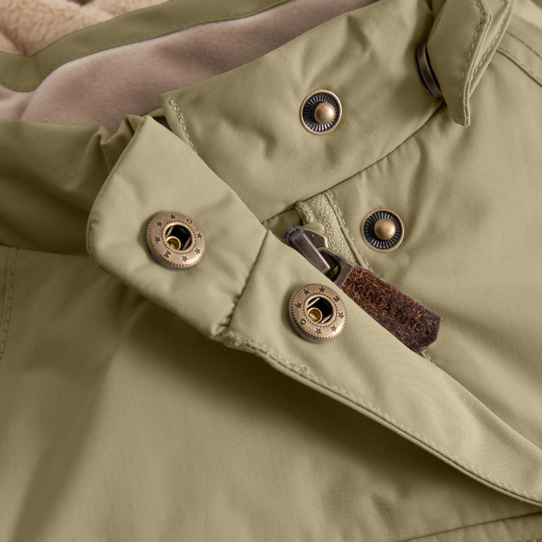 Matwang Fleece Lined Winter Jacket - Aloe Green - Parkette.