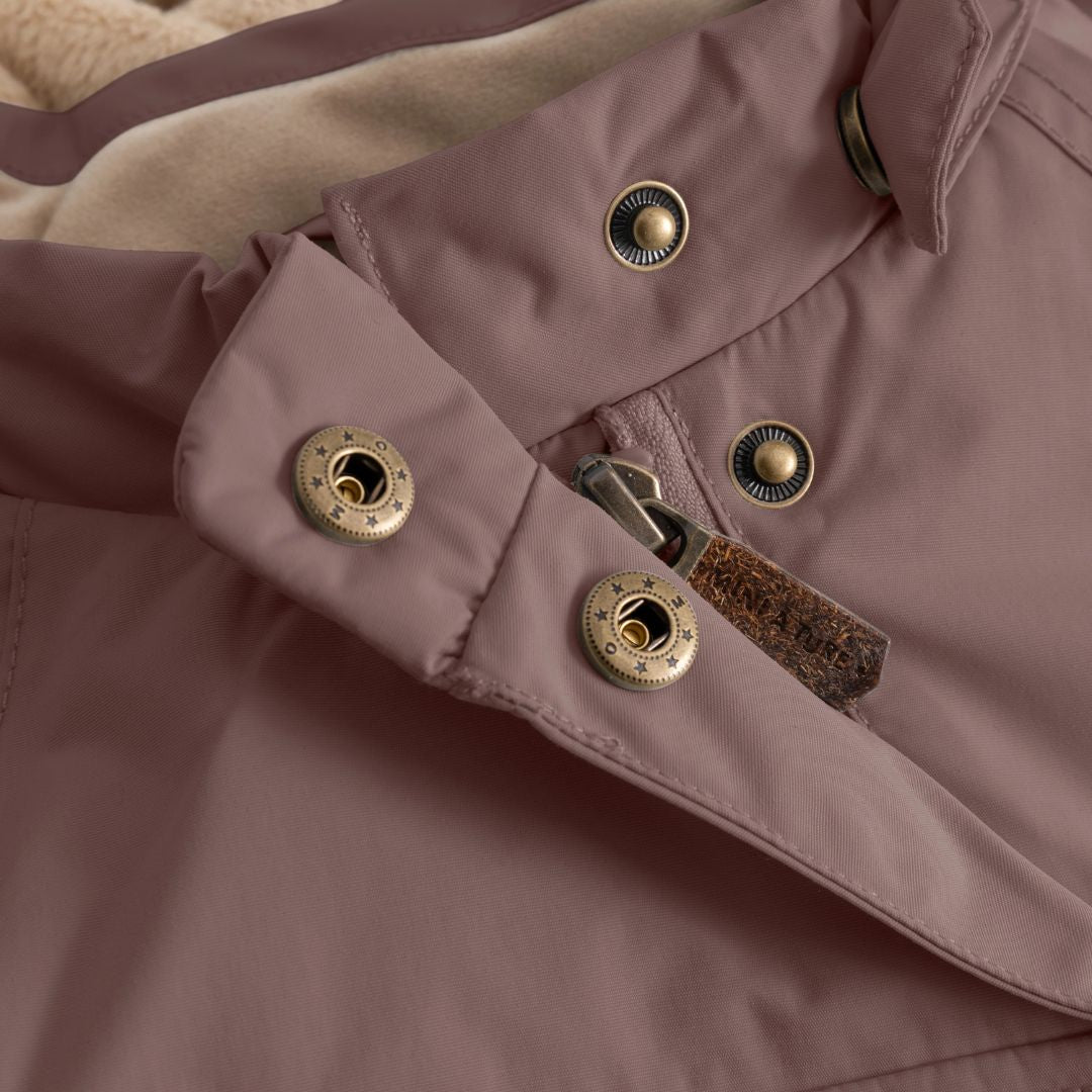 Matwang Fleece Lined Winter Jacket - Peppercorn Plum - Parkette.