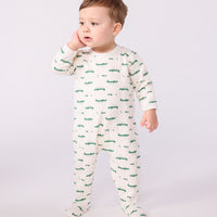 Brushed Cotton Crocodile Baby Pajamas - Parkette.