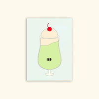 Dessert Melon Soda Postcard