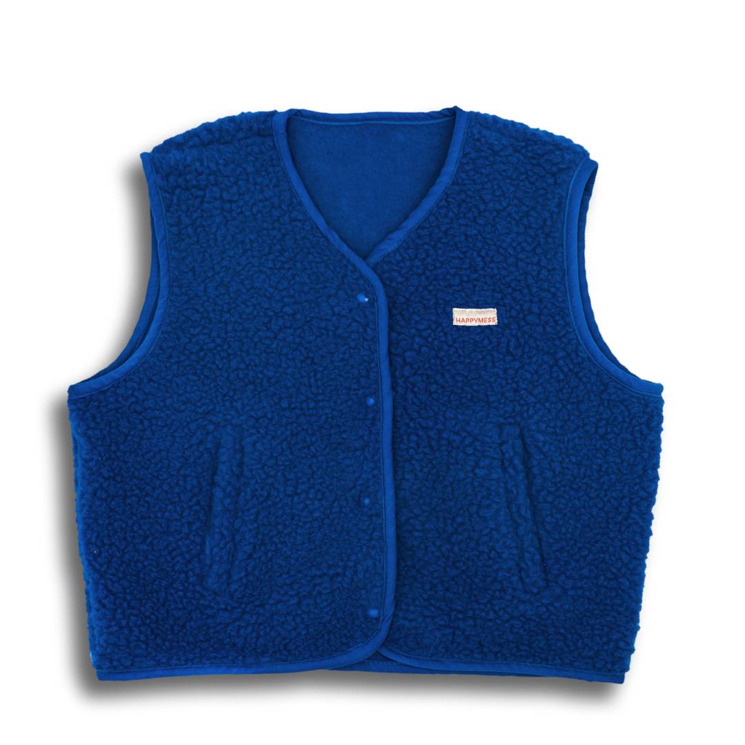 Adult Merino Wool Vest - Cobalt Blue | Parkette.