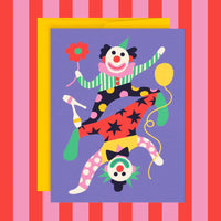 Clowns Greeting Card - Parkette.