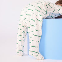 Brushed Cotton Crocodile Baby Pajamas - Parkette.