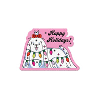 Christmas Lights Dog Greeting Card - Parkette.