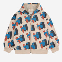 Kids Doggy Mate All Over Zipped Hoodie - Parkette.