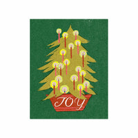 Joy Candle Tree Card
