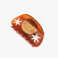 Hemera Golden Astrology Sun and Stars Shimmer Hair Claw - Parkette.