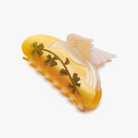 Lucky Dove White Four Leaf Clover Acetate Hair Claw - Parkette.